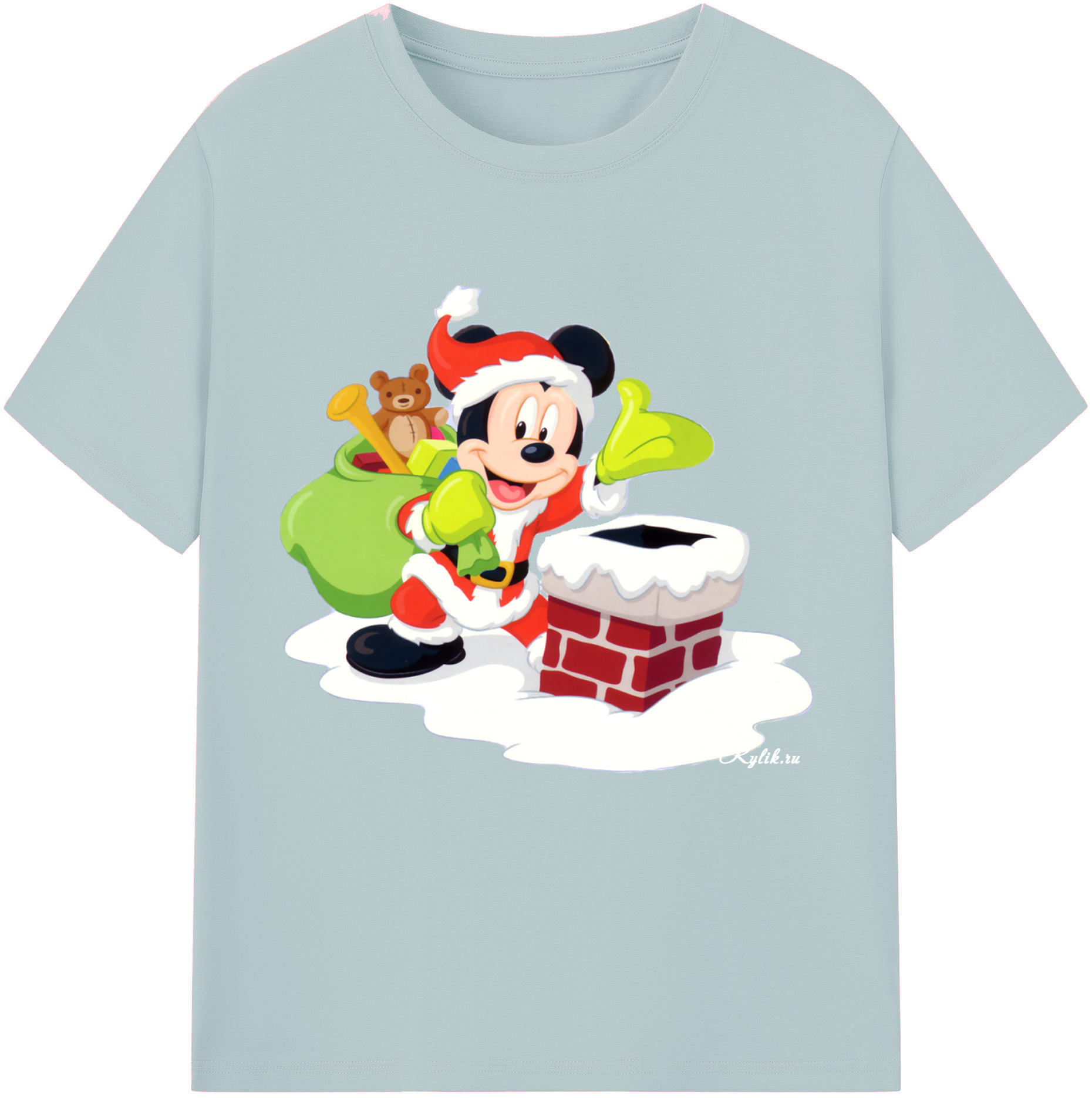 （画像用） ミッキーマウス Mickey Mouse 綿100％半袖Tシャツ（フロントプリント）